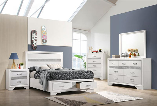 Miranda 5-piece Full Bedroom Set White - 205111F-S5