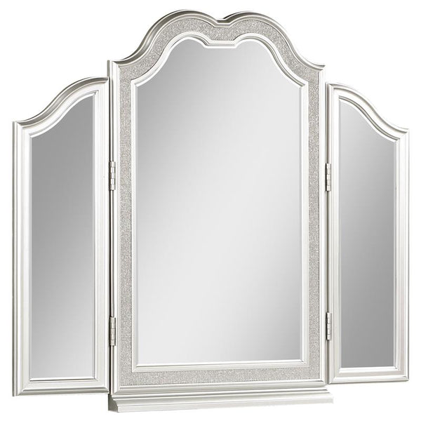 Evangeline Tri-Fold Vanity Mirror Silver Oak - 223398