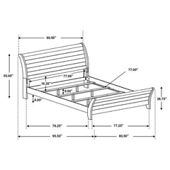 Frederick Wood Eastern King Sleigh Bed Weathered Oak - 222961KE