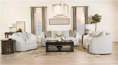 Rainn 3-piece Boucle Upholstered Sloped Arm Sofa Set Latte - 509171-S3