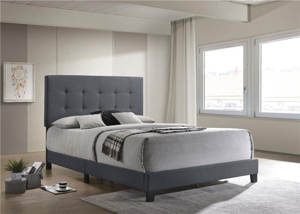 Mapes Upholstered Full Panel Bed Grey - 305747F