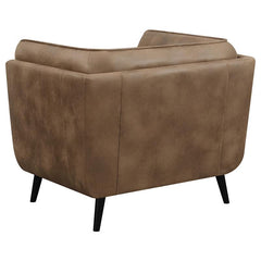 Thatcher 3-piece Upholstered Tuxedo Arm Sofa Set Brown - 509421-S3
