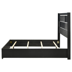Blacktoft Wood Eastern King Panel Bed Black - 207101KE