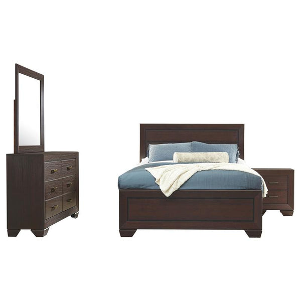 Kauffman 4-piece Queen Bedroom Set Dark Cocoa - 204391Q-S4