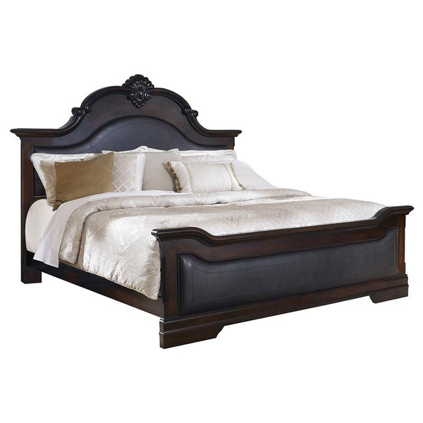 Cambridge Wood Eastern King Panel Bed Cappuccino - 203191KE