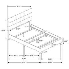Mapes Upholstered Queen Panel Bed Charcoal - 305746Q