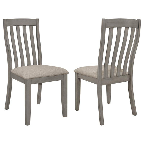 Nogales Slat Back Side Chairs Coastal Grey (Set of 2) - 109812
