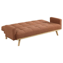 Kourtney Upholstered Tufted Convertible Sofa Bed Terracotta - 360126