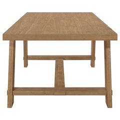 Sharon Rectangular Trestle Base Dining Table Blue and Brown - 104171