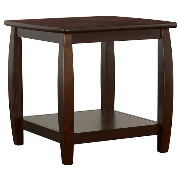 Dixon 1-shelf Square Wood End Table Espresso - 701077