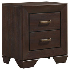 Kauffman 2-drawer Nightstand Dark Cocoa - 204392