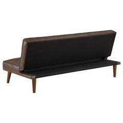 Jenson Upholstered Tufted Convertible Sofa Bed Dark Coffee - 360237