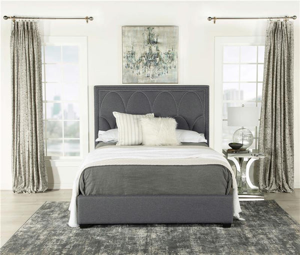 Bowfield Upholstered Eastern King Panel Bed Charcoal - 315900KE