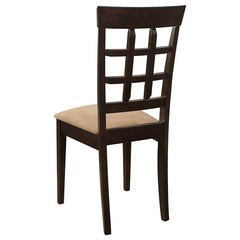 Gabriel Lattice Back Side Chairs Cappuccino and Tan (Set of 2) - 100772