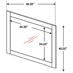 Frederick Dresser Mirror Weathered Oak - 222964