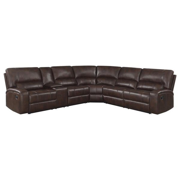 Brunson 3-piece Upholstered Reclining Sectional Sofa Brown - 600440