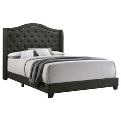 Sonoma Upholstered Full Wingback Bed Grey - 310072F