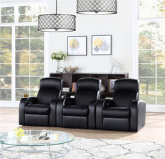Cyrus 3-piece Upholstered Home Theater Seating - 600001-S3B