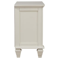 Sandy Beach 3-drawer Nightstand Cream White - 201302