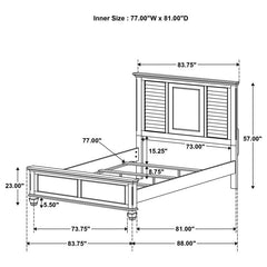 Franco 4-piece Eastern King Bedroom Set Burnished Oak - 200971KE-S4