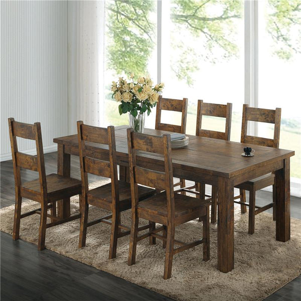 Coleman 7-piece Rectangular Dining Set Rustic Golden Brown - 107041-S7