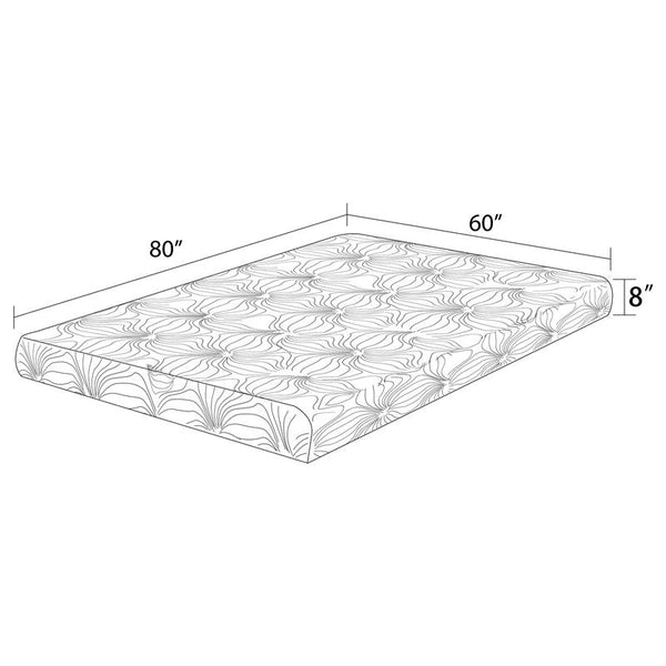 Keegan 8" Queen Memory Foam Mattress White - 350063Q