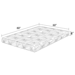 Keegan 8" Queen Memory Foam Mattress White - 350063Q