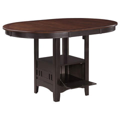 Lavon Oval Counter Height Table Light Chestnut and Espresso - 105278