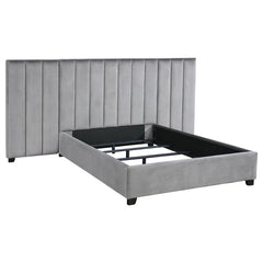 Arles Upholstered Queen Wall Panel Bed Grey - 306070Q-SP