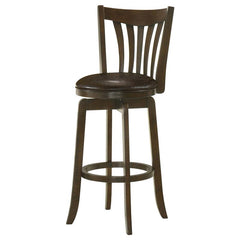 Lambert Pub Height Swivel Bar Stool with Upholstered Seat Dark Cherry - 182509