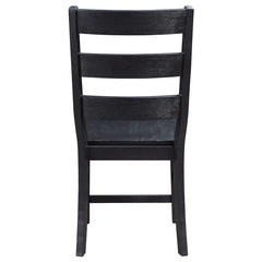Newport Ladder Back Dining Side Chair Black (Set of 2) - 108142