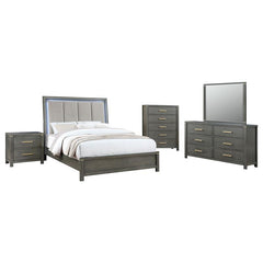 Kieran 5-piece California King Bedroom Set Grey - 224741KW-S5