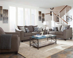 Salizar 3-piece Upholstered Flared Arm Sofa Set Grey - 506021-S3