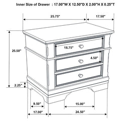 Cambridge 4-piece Eastern King Bedroom Set Cappuccino - 203191KE-S4