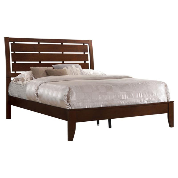 Serenity Wood Eastern King Panel Bed Rich Merlot - 201971KE