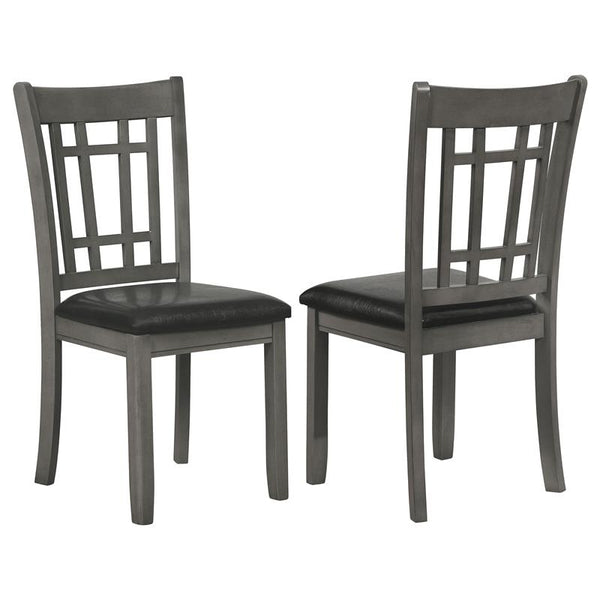 Lavon Padded Dining Side Chairs Medium Grey and Black (Set of 2) - 108212