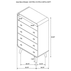 Robyn 5-piece California King Bedroom Set Dark Walnut - 205131KW-S5