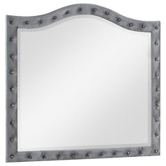 Deanna Button Tufted Dresser Mirror Grey - 205104