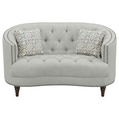 Avonlea 2-piece Upholstered Sloped Arm Sofa Set Grey Fabric - 505641-S2