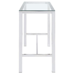 Tolbert Bar Table with Glass Top Chrome - 104873
