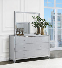 Larue 6-drawer Dresser with Mirror Silver - 224493M