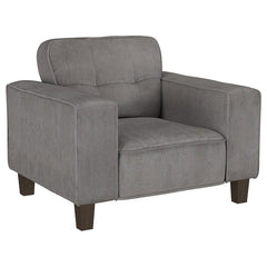 Deerhurst 3-piece Upholstered Track Arm Sofa Set Charcoal - 509641-S3