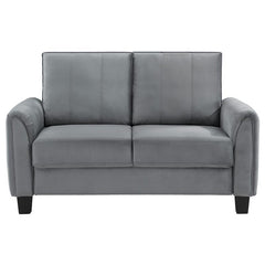 Davis 3-piece Upholstered Rolled Arm Sofa Grey - 509634-S3