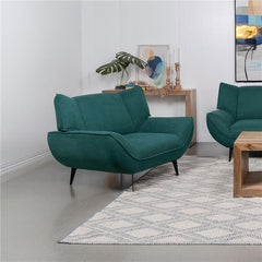 Acton Upholstered Flared Arm Accent Chair Teal Blue - 511163