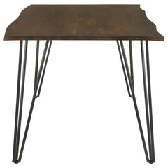 Topeka Live-edge Dining Table Mango Cocoa and Gunmetal - 193851
