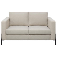 Tilly 2-piece Upholstered Track Arm Sofa Set Oatmeal - 509901-S2