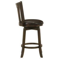 Lambert Counter Height Swivel Bar Stool with Upholstered Seat Dark Cherry - 182508