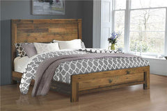 Sidney Wood Queen Panel Bed Rustic Pine - 223141Q
