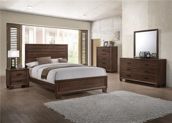 Brandon 6-drawer Dresser with Mirror Medium Warm Brown - 205323M