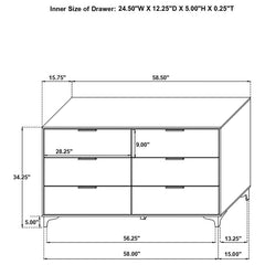 Kendall 4-piece Queen Bedroom Set White - 224401Q-S4